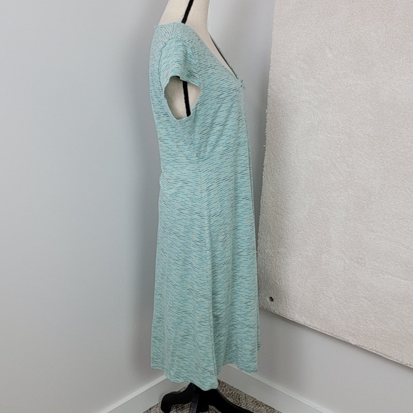 Toad&Co Women's L Seafoam Blue Rosemarie Dress Organic Cotton Midi Boho Dress - Picture 5 of 8